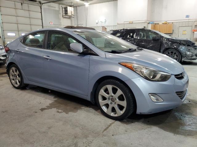 KMHDH4AE6CU493946 - 2012 HYUNDAI ELANTRA GLS BLUE photo 4