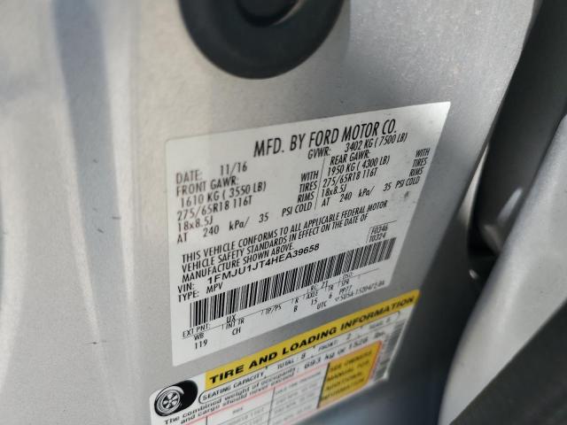 1FMJU1JT4HEA39658 - 2017 FORD EXPEDITION XLT SILVER photo 13