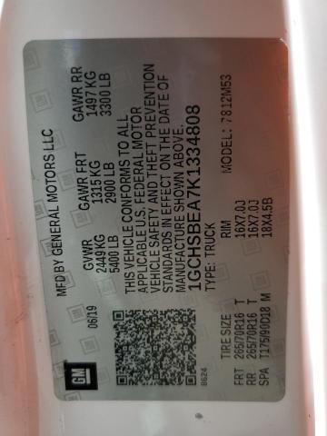 1GCHSBEA7K1334808 - 2019 CHEVROLET COLORADO Weiß Foto 12