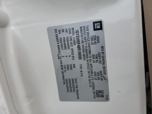 1GYS3HEF4BR198005 - 2011 CADILLAC ESCALADE ESV LUXURY Ақ фото 14