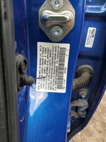19XFC2F76GE068452 - 2016 HONDA CIVIC EX BLUE photo 12