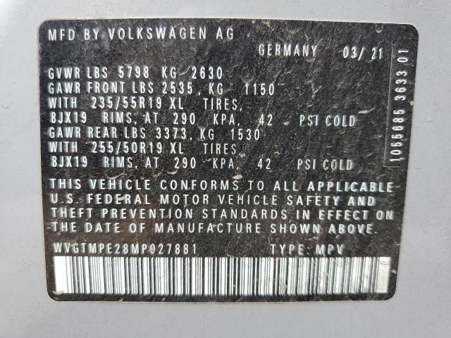 WVGTMPE28MP027881 - 2021 VOLKSWAGEN ID.4 PRO S 青色 照片 13