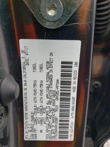 3TMCZ5ANXHM103087 - 2017 TOYOTA TACOMA DOUBLE CAB GRAY photo 12