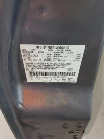 1FMCU0C70BKB00077 - 2011 FORD ESCAPE XLS GRAY photo 12