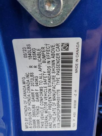 2HGFE2F56PH551776 - 2023 HONDA CIVIC SPORT ლურჯი ფოტო 13