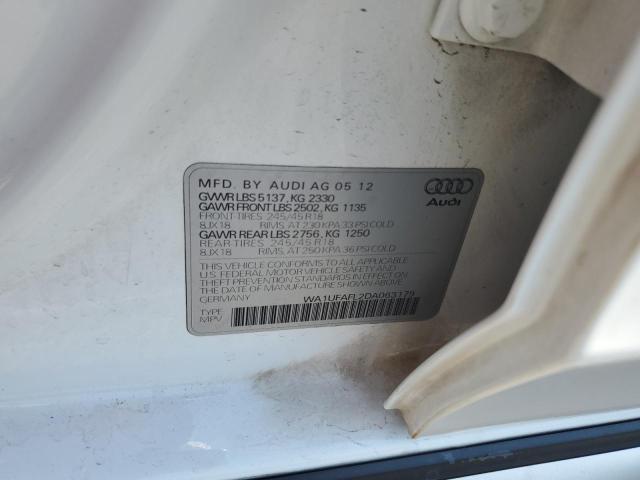 WA1UFAFL2DA063179 - 2013 AUDI A4 ALLROAD PREMIUM PLUS WHITE photo 12