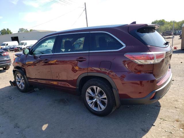 5TDJKRFH5FS158937 - 2015 TOYOTA HIGHLANDER XLE Qırmızı foto 2