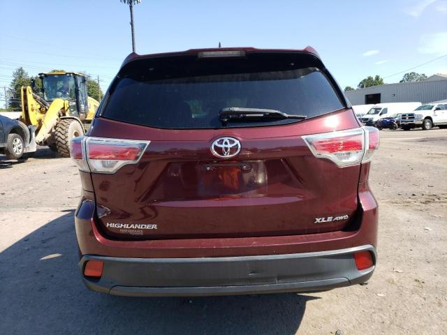 5TDJKRFH5FS158937 - 2015 TOYOTA HIGHLANDER XLE Qırmızı foto 6