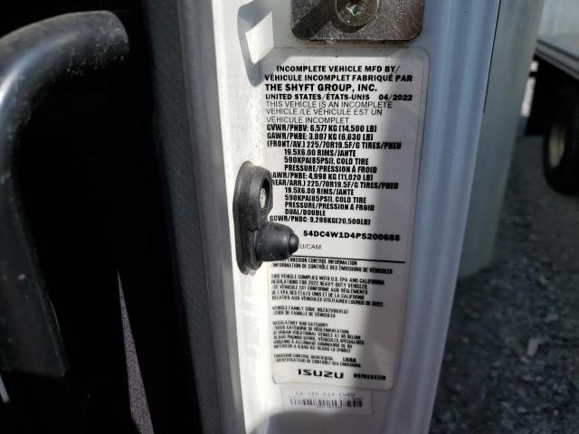 54DC4W1D4PS200685 - 2023 ISUZU NPR HD WHITE photo 12