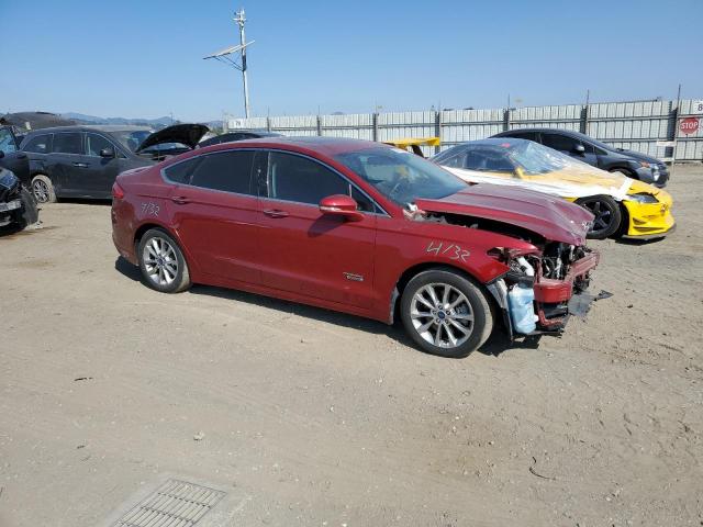 3FA6P0SU4HR171289 - 2017 FORD FUSION TITANIUM PHEV RED photo 4