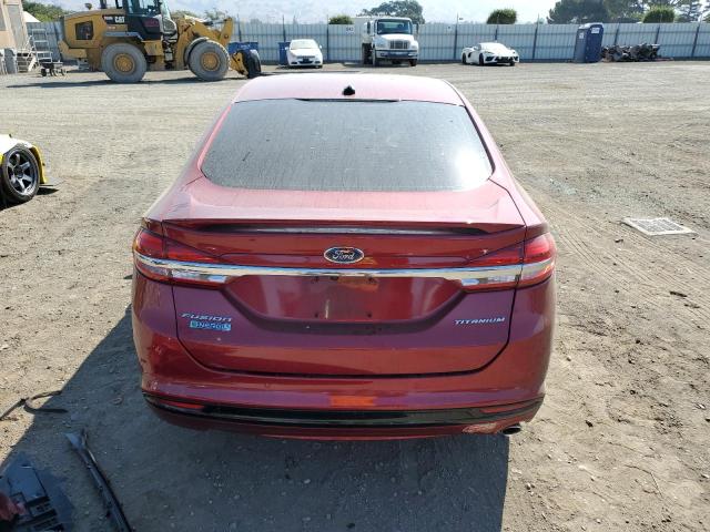3FA6P0SU4HR171289 - 2017 FORD FUSION TITANIUM PHEV RED photo 6