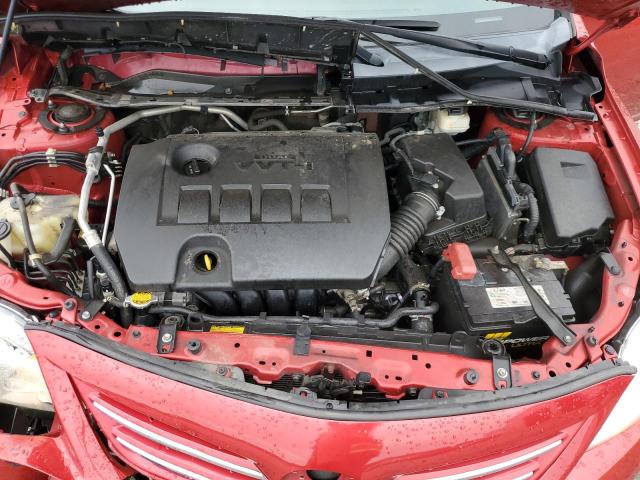 5YFBU4EE4DP144817 - 2013 TOYOTA COROLLA BASE أحمر صورة 11