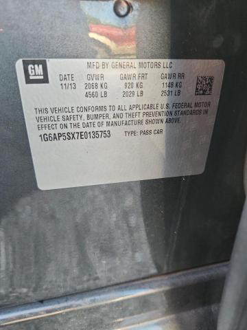 1G6AP5SX7E0135753 - 2014 CADILLAC CTS GRAY photo 13