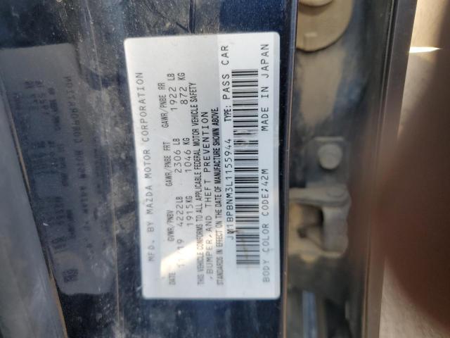 JM1BPBNM3L1155944 - 2020 MAZDA 3 PREMIUM BLUE photo 12