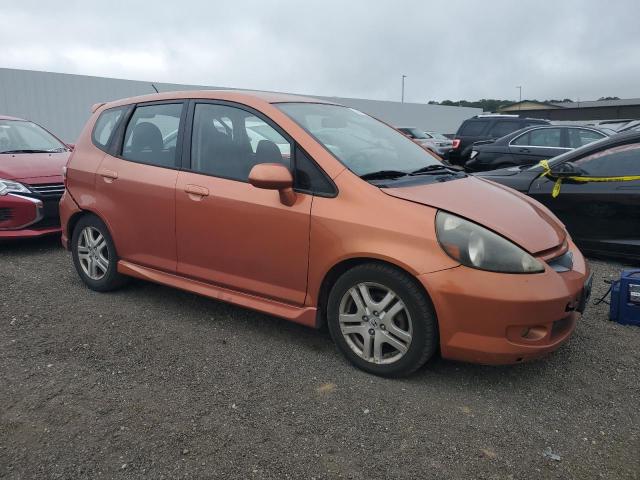 JHMGD38638S029391 - 2008 HONDA FIT SPORT ORANGE photo 4