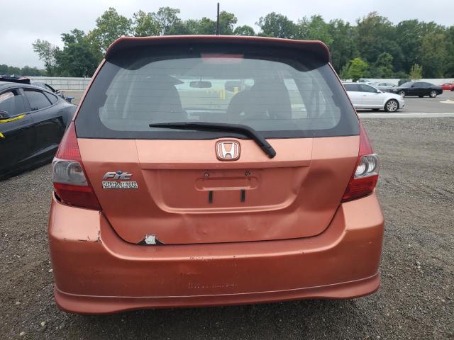 JHMGD38638S029391 - 2008 HONDA FIT SPORT ORANGE photo 6