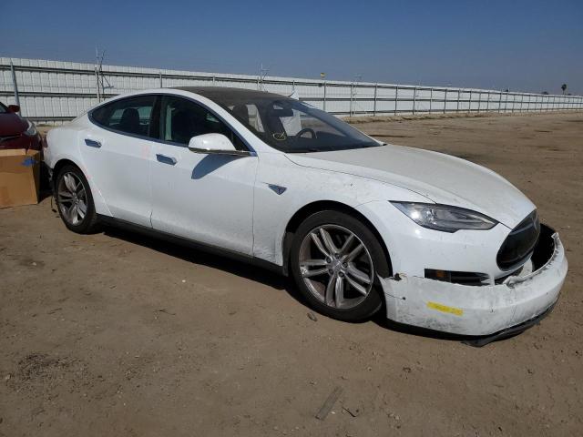 5YJSA1E10FF115205 - 2015 TESLA MODEL S Weiß Foto 4