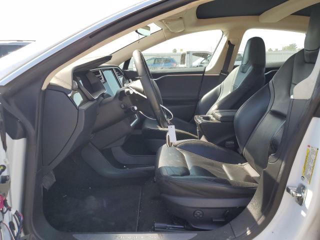 5YJSA1E10FF115205 - 2015 TESLA MODEL S Weiß Foto 7