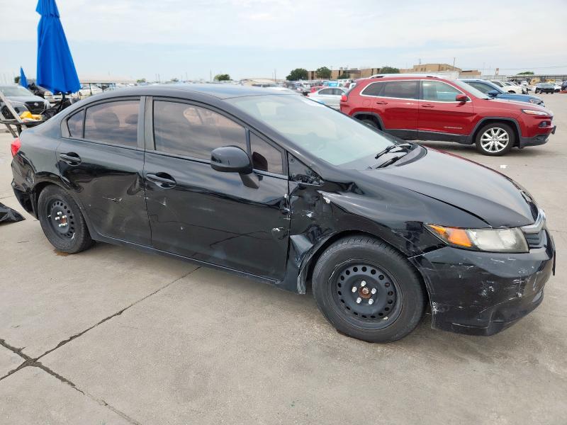 2HGFB2F50CH554112 - 2012 HONDA CIVIC LX BLACK photo 4