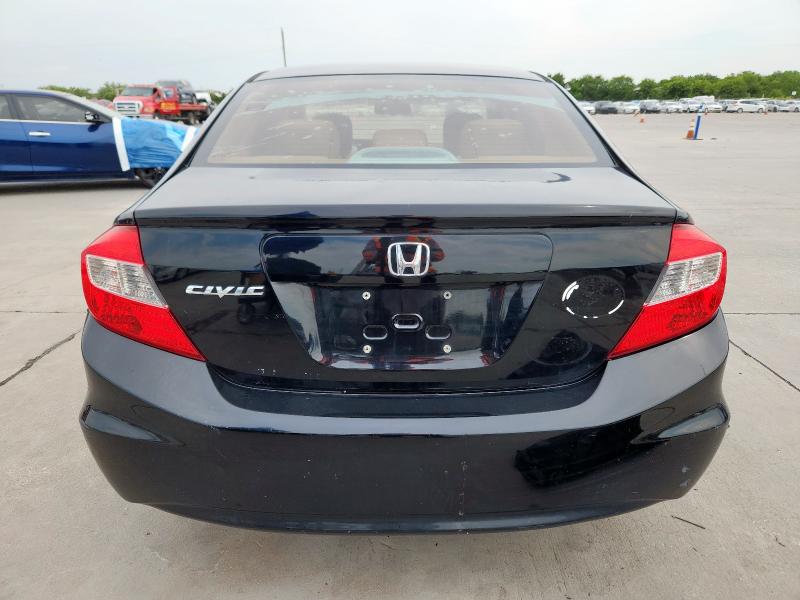 2HGFB2F50CH554112 - 2012 HONDA CIVIC LX BLACK photo 6