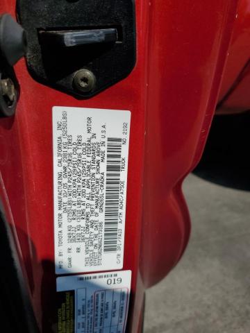 5TETU62N66Z173186 - 2006 TOYOTA TACOMA PRERUNNER ACCESS CAB RED photo 12