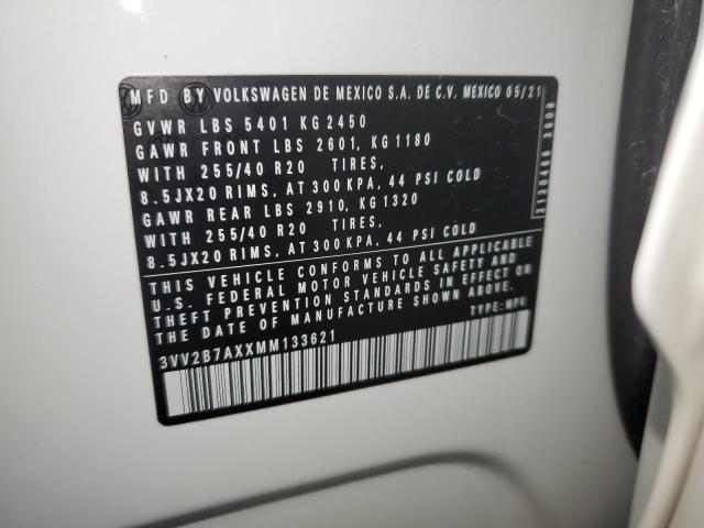 3VV2B7AXXMM133621 - 2021 VOLKSWAGEN TIGUAN SE 白色 照片 14