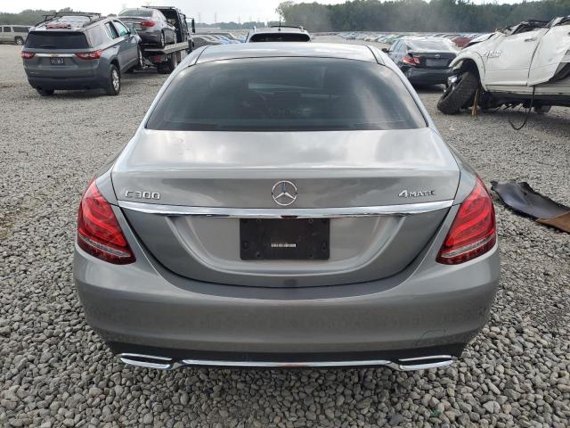 55SWF4KB9GU105404 - 2016 MERCEDES-BENZ C 300 4MATIC SILVER photo 6