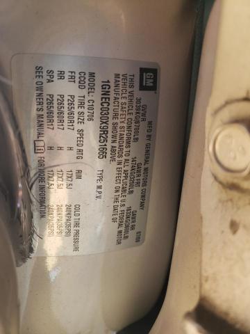 1GNEC030X9R251665 - 2009 CHEVROLET TAHOE POLICE TAN photo 12