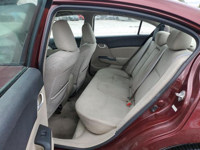 2HGFB2F86CH507001 - 2012 HONDA CIVIC EX BURGUNDY photo 10