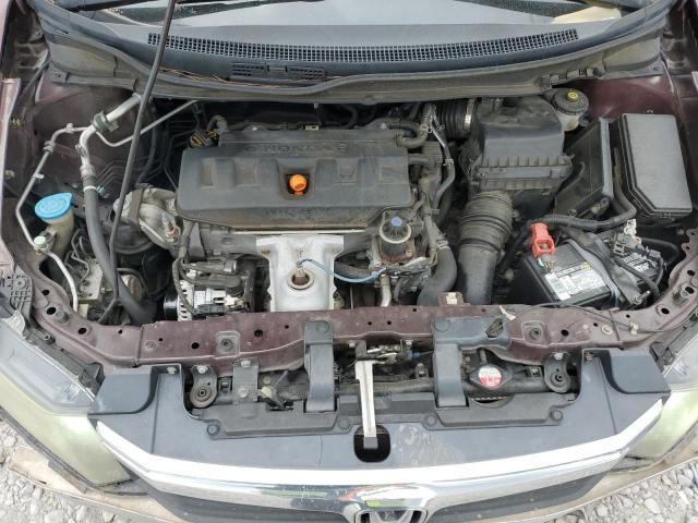 2HGFB2F86CH507001 - 2012 HONDA CIVIC EX BURGUNDY photo 11