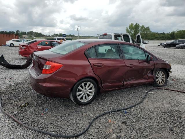 2HGFB2F86CH507001 - 2012 HONDA CIVIC EX BURGUNDY photo 3