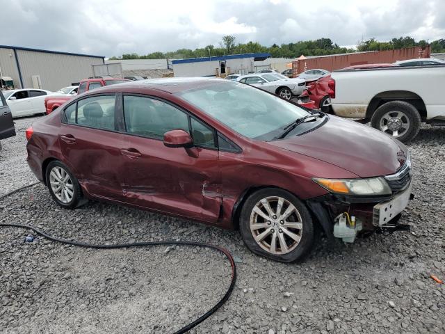 2HGFB2F86CH507001 - 2012 HONDA CIVIC EX BURGUNDY photo 4