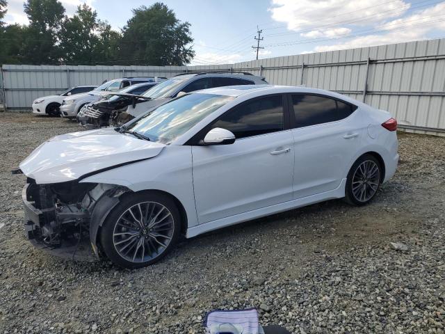 KMHD04LB0JU724573 - 2018 HYUNDAI ELANTRA SPORT WHITE photo 1