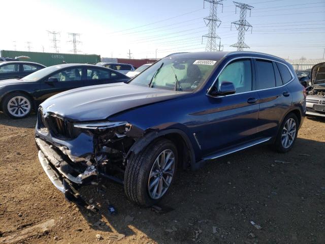 5UXTR9C55KLP88627 - 2019 BMW X3 XDRIVE30I BLUE photo 1