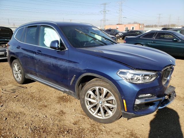 5UXTR9C55KLP88627 - 2019 BMW X3 XDRIVE30I BLUE photo 4