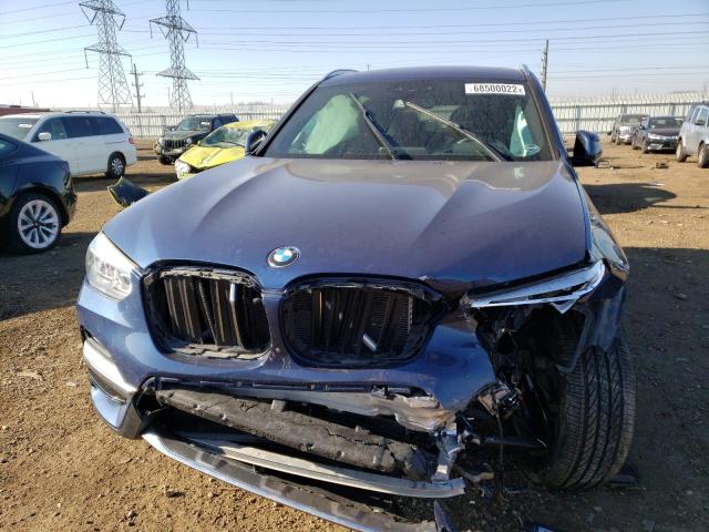 5UXTR9C55KLP88627 - 2019 BMW X3 XDRIVE30I BLUE photo 5