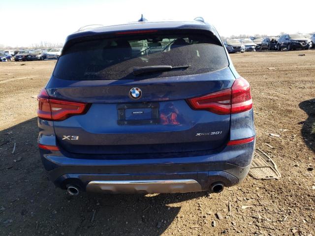 5UXTR9C55KLP88627 - 2019 BMW X3 XDRIVE30I BLUE photo 6