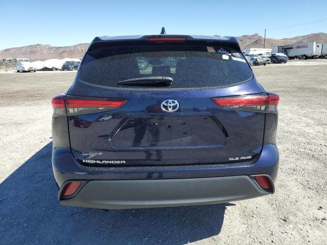 5TDHZRBH4LS030135 - 2020 TOYOTA HIGHLANDER XLE BLUE photo 6