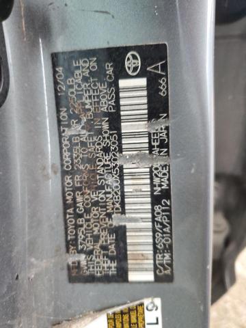 JTDKB20UX53023051 - 2005 TOYOTA PRIUS GRAY photo 12