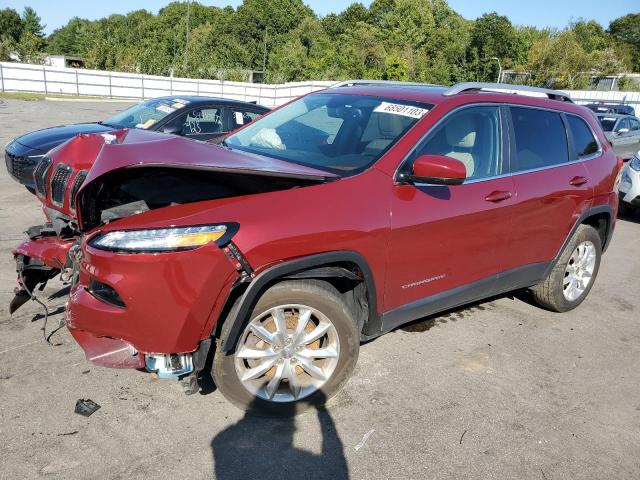 1C4PJMDSXGW270410 - 2016 JEEP CHEROKEE LIMITED RED photo 1