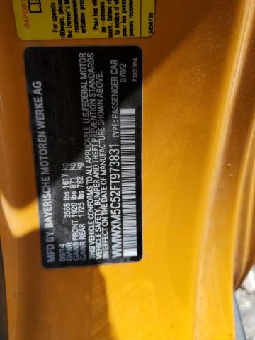 WMWXM5C52FT973831 - 2015 MINI COOPER 橙色 照片 12