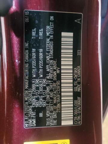 2T2BK1BA9FC328185 - 2015 LEXUS RX 350 BASE MAROON photo 13