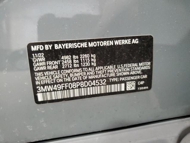 3MW49FF08P8D04532 - 2023 BMW M340XI GRAY photo 12