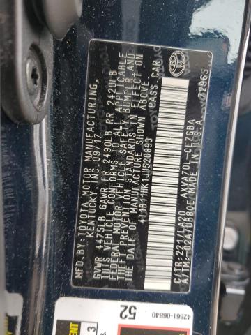 4T1B11HK1JU520893 - 2018 TOYOTA CAMRY L BLACK photo 12