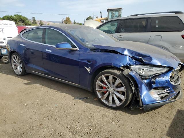 5YJSA1E42FF102546 - 2015 TESLA MODEL S ლურჯი ფოტო 4