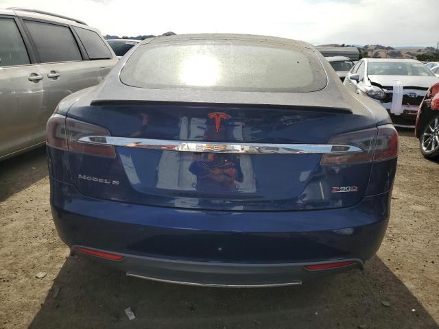 5YJSA1E42FF102546 - 2015 TESLA MODEL S ლურჯი ფოტო 6
