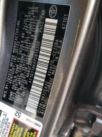 4T1G11AK4PU816306 - 2023 TOYOTA CAMRY SE NIGHT SHADE CHARCOAL photo 12