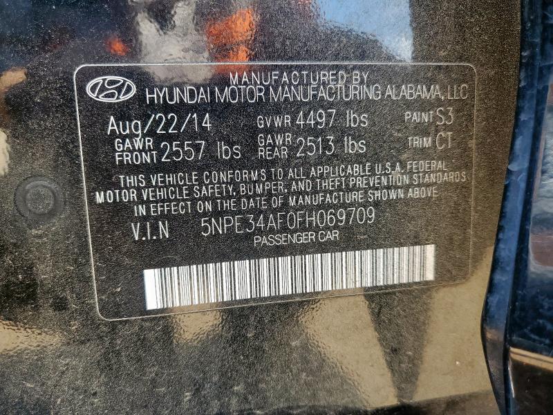 5NPE34AF0FH069709 - 2015 HYUNDAI SONATA SPORT 黑色 照片 12