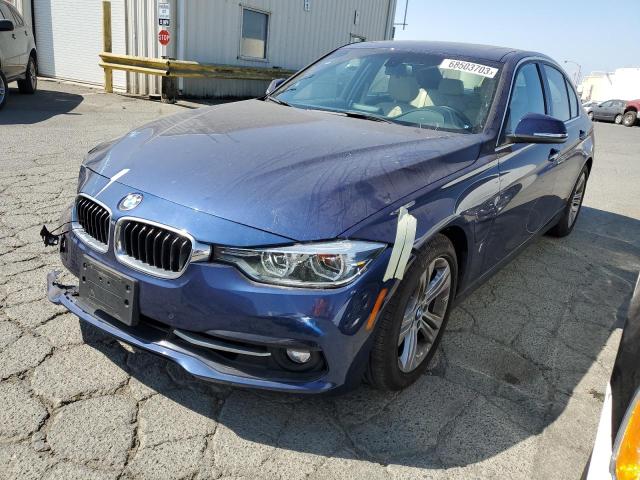 WBA8E1C56JA180028 - 2018 BMW 330E BLUE photo 1