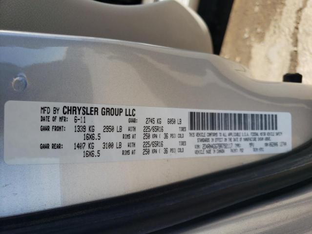 2D4RN4DG7BR792117 - 2011 DODGE GRAND CARA EXPRESS SILVER photo 13